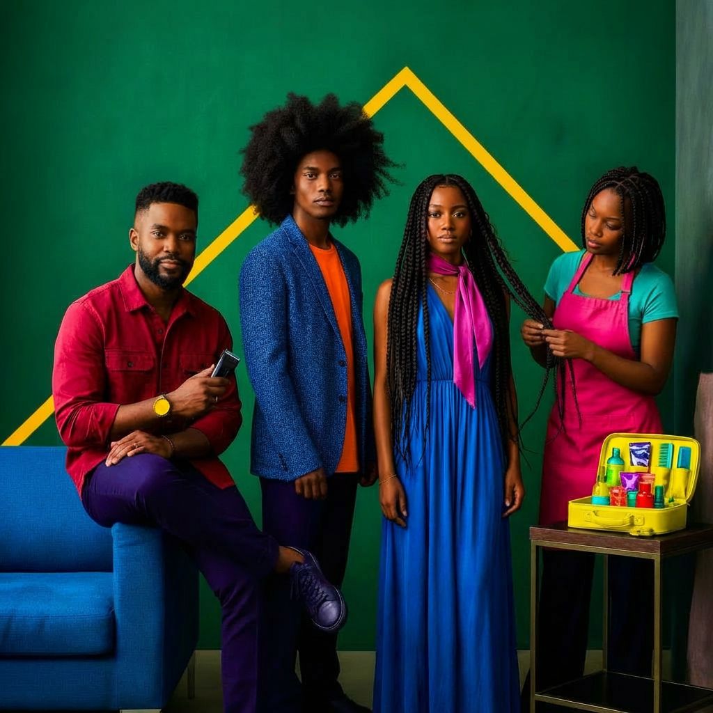 Professionnels de la beauté Afro au travail - Afroé